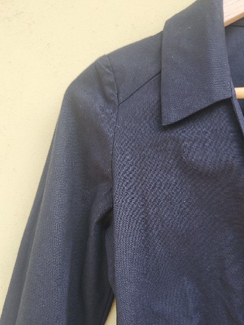 ba&sh Black Cotton Long-Sleeve Wrap Dress with Side Tie - Picture 6 of 14